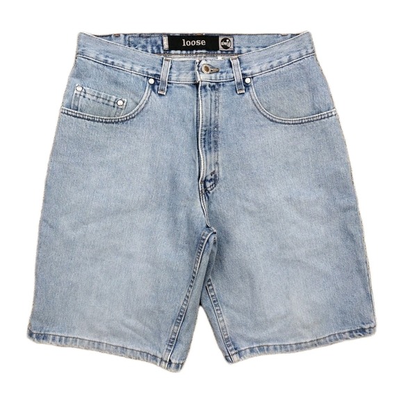 VTG Levis Silver Tab faded denim Shorts Mens SZ 31 Baggy Y2K 90s distressed USA
